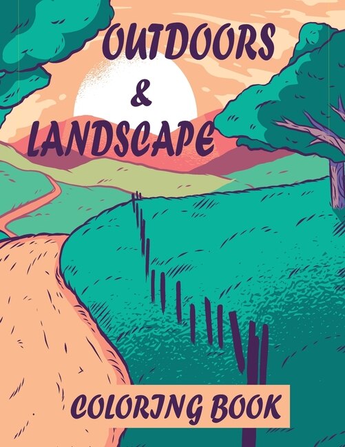 Front cover_Outdoors & Landscape Coloring Book