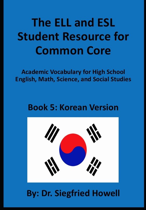 Front cover_Korean ELL and ESL Student Resource for Common Core