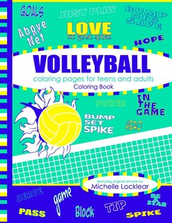 Front cover_Volleyball Coloring Pages for Teens and Adults Coloring Book
