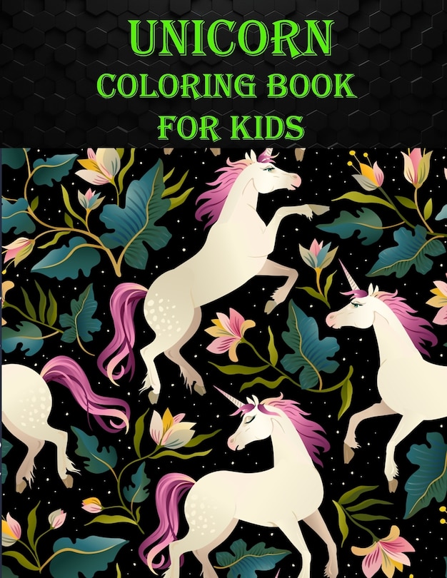 Front cover_Unicorn Coloring Book For Kids