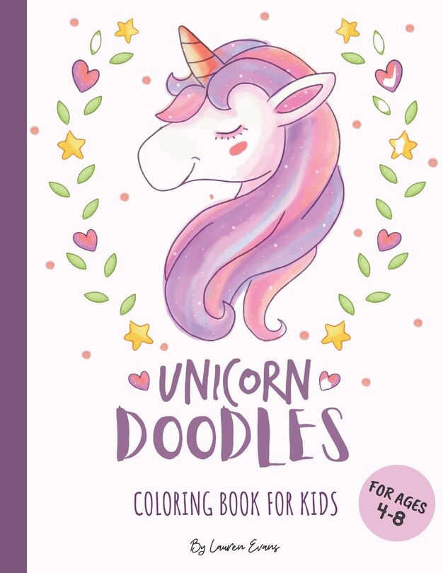 Front cover_Unicorn Doodles - Coloring Book For Kids