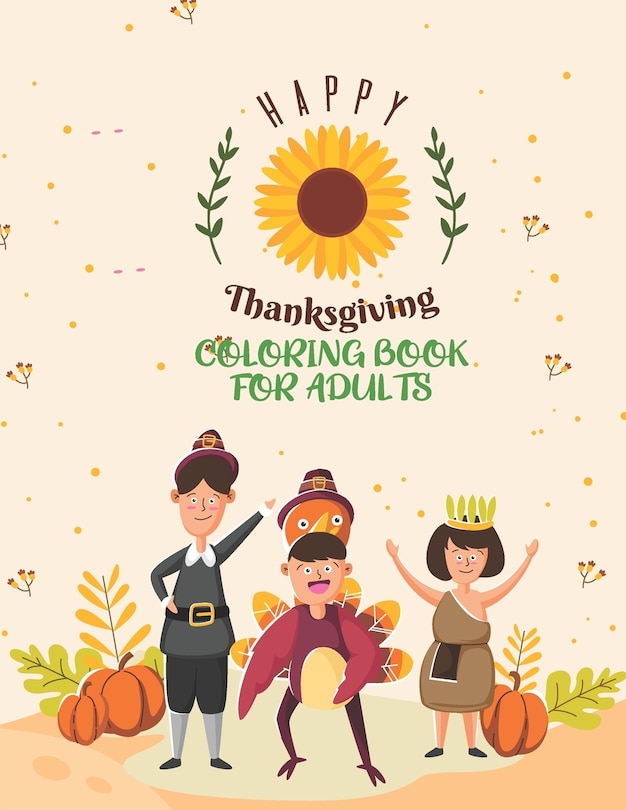 Couverture_Happy Thanksgiving Coloring Book For Adults