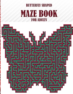 Front cover_Butterfly Shaped Maze Book For Adults