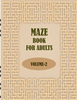 Front cover_Maze Book For Adults, Volume-2