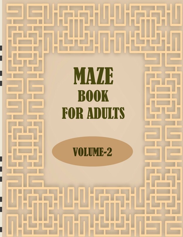 Front cover_Maze Book For Adults, Volume-2