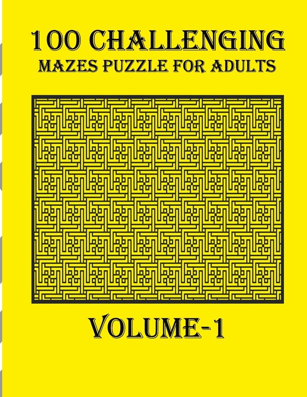 Couverture_100 Challenging Mazes Puzzle For Adults, Volume-1