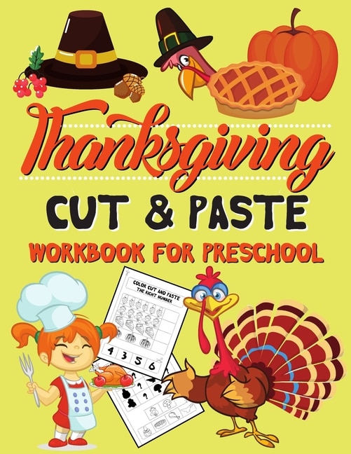 Front cover_Thanksgiving Cut & Paste Workbook for Preschool