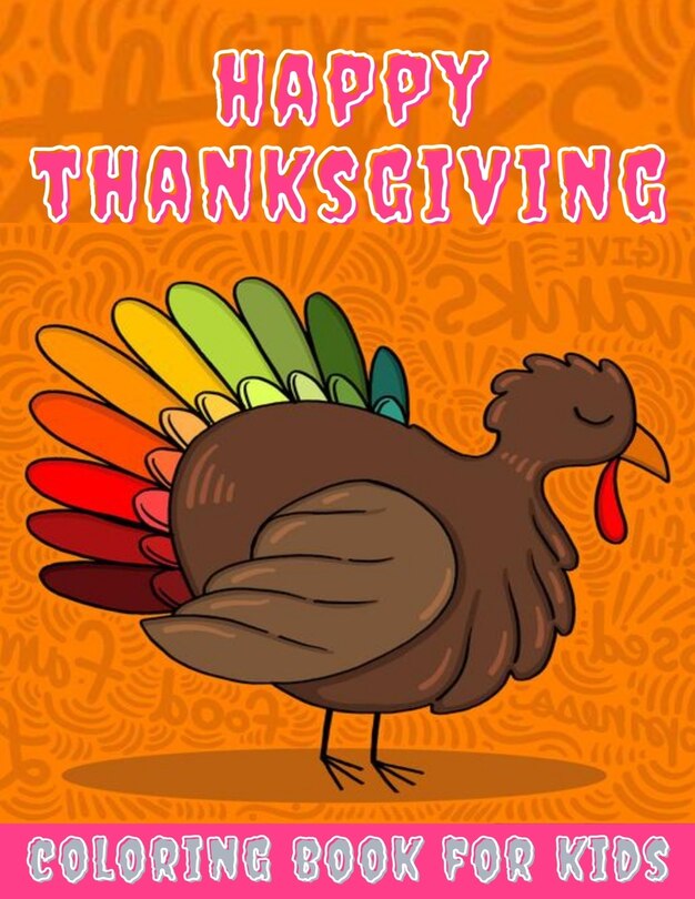 Front cover_Happy Thanksgiving Coloring Book for kids