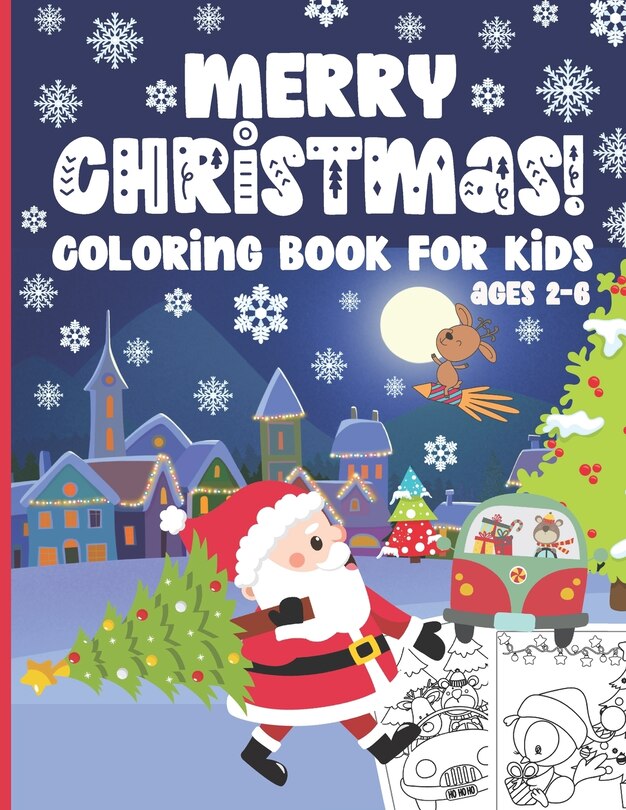 Front cover_Merry Christmas! Coloring Book for Kids Ages 2-6
