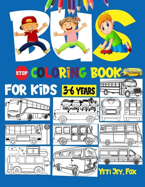 Couverture_Bus coloring book for kids 3-6