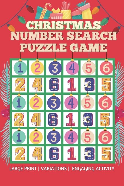 Couverture_Christmas Number Search Puzzle Game - Engaging activity - Large print