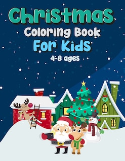 Front cover_Christmas Coloring Book For Kids Age 4-8