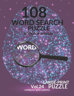 Front cover_108 Word Search Puzzle Book For Seniors Vol.24