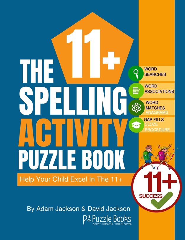 Front cover_The 11+ Spelling Activity Puzzle Book