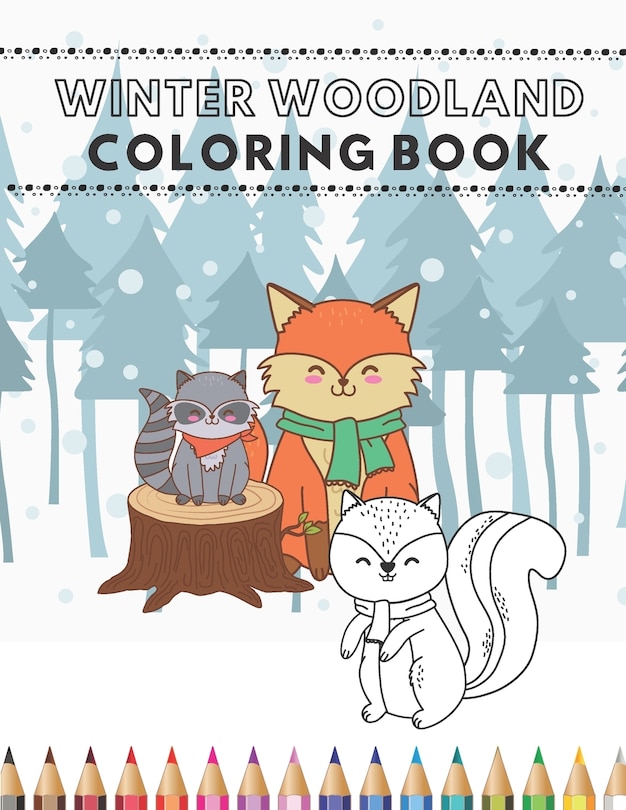 Front cover_Winter Woodland Coloring Book