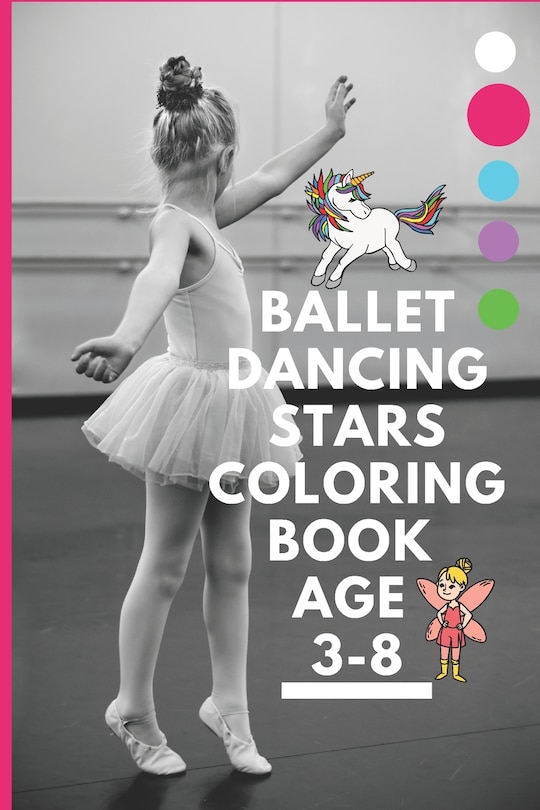 Front cover_Ballet dancing stars coloring book age 3-8