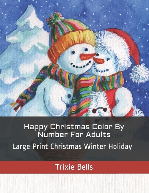 Front cover_Happy Christmas Color By Number For Adults