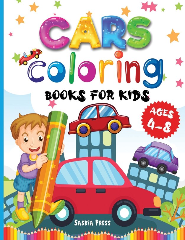 Couverture_Car Coloring Book For Kids Ages 4-8