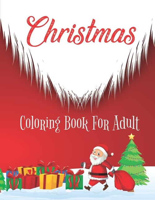 Christmas Adult Coloring book: Large Print Christmas Adult Coloring Book