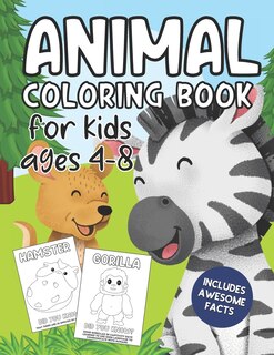 Front cover_Animal Coloring Book for Kids Ages 4-8