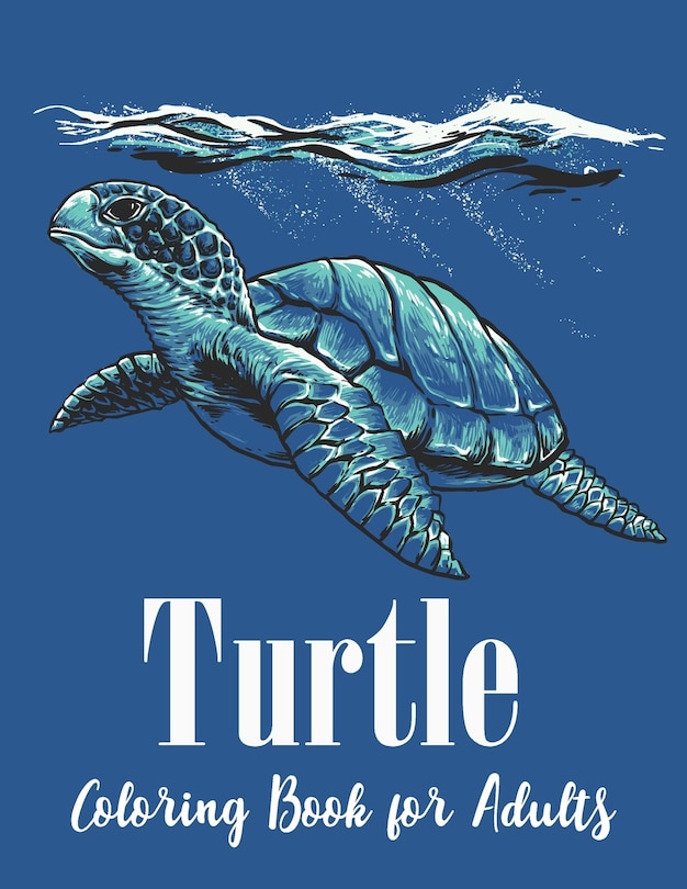 Front cover_Turtle Coloring Book for Adults