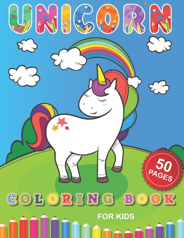 Front cover_Unicorn Coloring Book