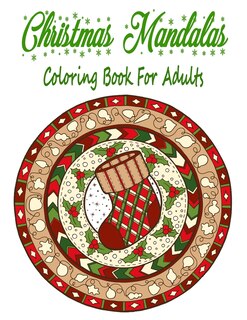 Front cover_Christmas Mandalas Coloring Book For Adults