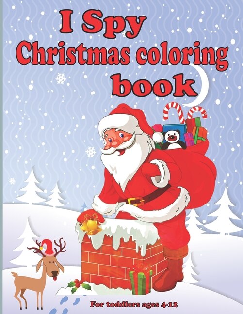 Couverture_I spy christmas coloring book for toddlers ages 4-12