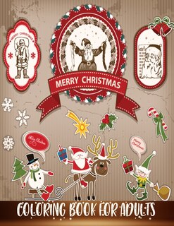 Front cover_Merry Christmas Coloring Book For Adults