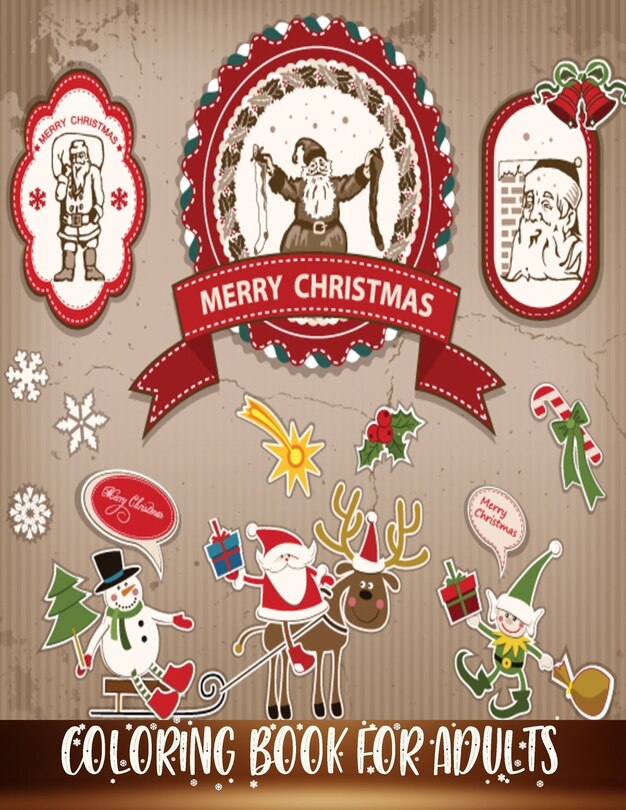 Front cover_Merry Christmas Coloring Book For Adults