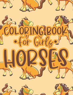 Front cover_Coloring Book For Girls Horses