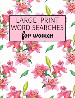 Front cover_Large Print Word Searches For Women