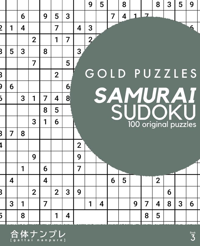 Front cover_Gold Puzzles Samurai Sudoku Book 3