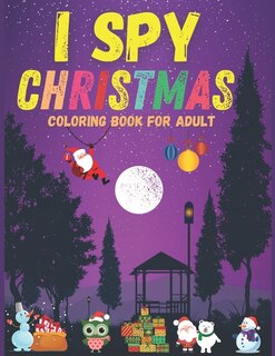 Front cover_I spy christmas coloring book for adult