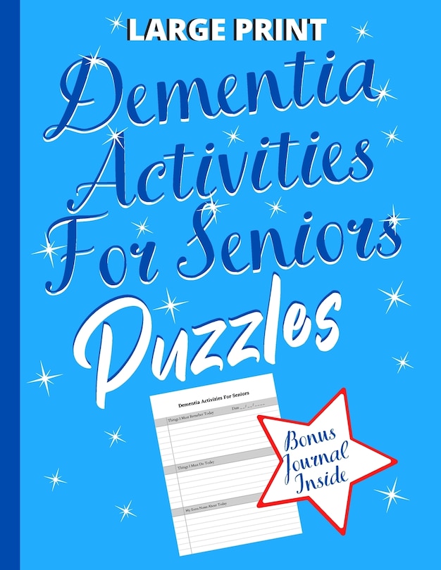 Front cover_Dementia Activities For Seniors Puzzles