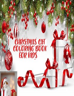 Front cover_Christmas Cat Coloring Book For Kids