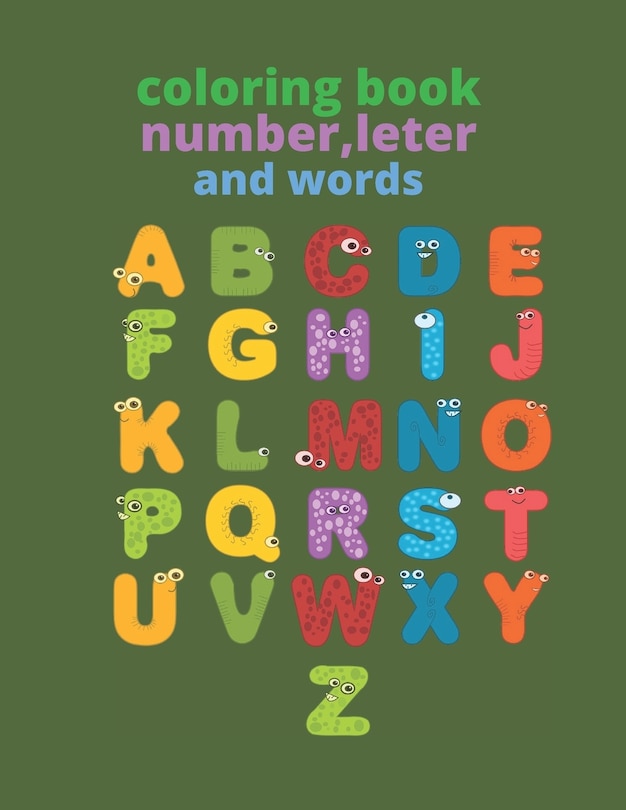 Front cover_coloring book, number, leter and words