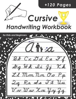 Cursive Handwriting Workbook For Kids And Beginners: Cursive Workbook For Adults & Teens & Kids - Improve Penmanship - Black Marble Cover - Learn Or Tea