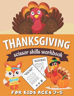 Front cover_Thanksgiving Scissor Skills Workbook for Kids Ages 3-5