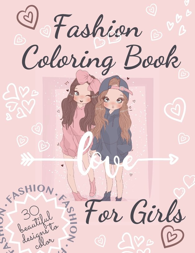 Front cover_Fashion Coloring Book For Girls