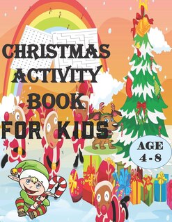 Front cover_Christmas Activity Book for Kids Ages 4-8