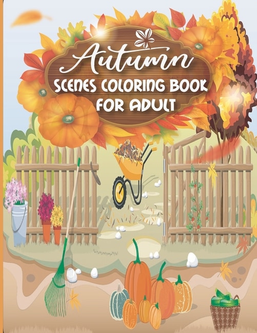 Couverture_Autumn Scenes Coloring Book for Adult.