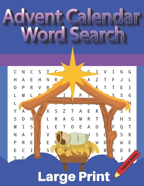 Front cover_Puzzler Squad Advent Calendar Word Search Large Print