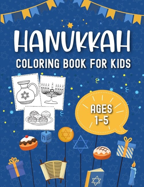 Front cover_Hanukkah Coloring Book For Kids