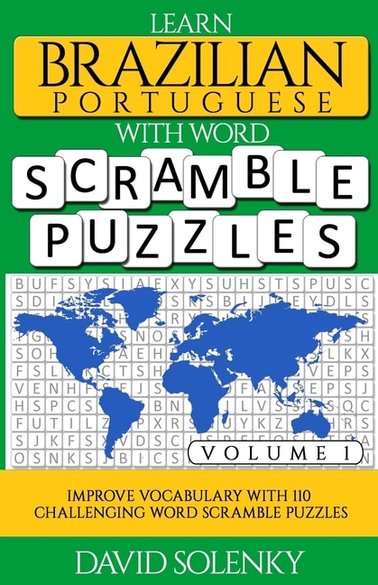 Front cover_Learn Brazilian Portuguese with Word Scramble Puzzles Volume 1