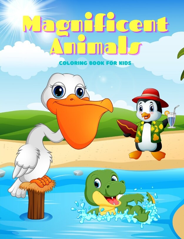 Front cover_Magnificent Animals - Coloring Book For Kids