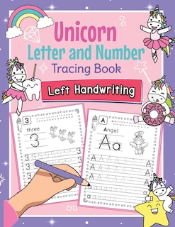Front cover_Unicorn Letter and Number Tracing Book Left Handwriting