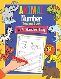 Front cover_Animal Number Tracing Book Left Handwriting