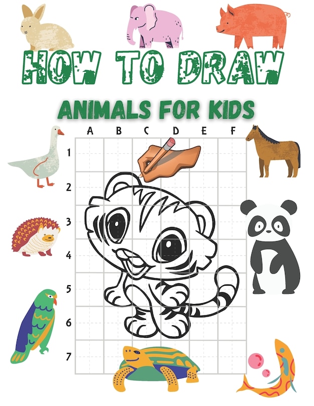 Front cover_How to Draw Animals for Kids