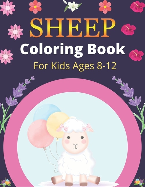 Front cover_SHEEP Coloring Book For Kids Ages 8-12